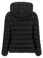 Schwarze lange Jacke aus Polyester