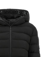 Schwarze lange Jacke aus Polyester