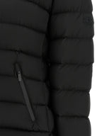 Schwarze lange Jacke aus Polyester