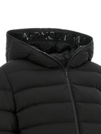 Schwarze lange Jacke aus Polyester