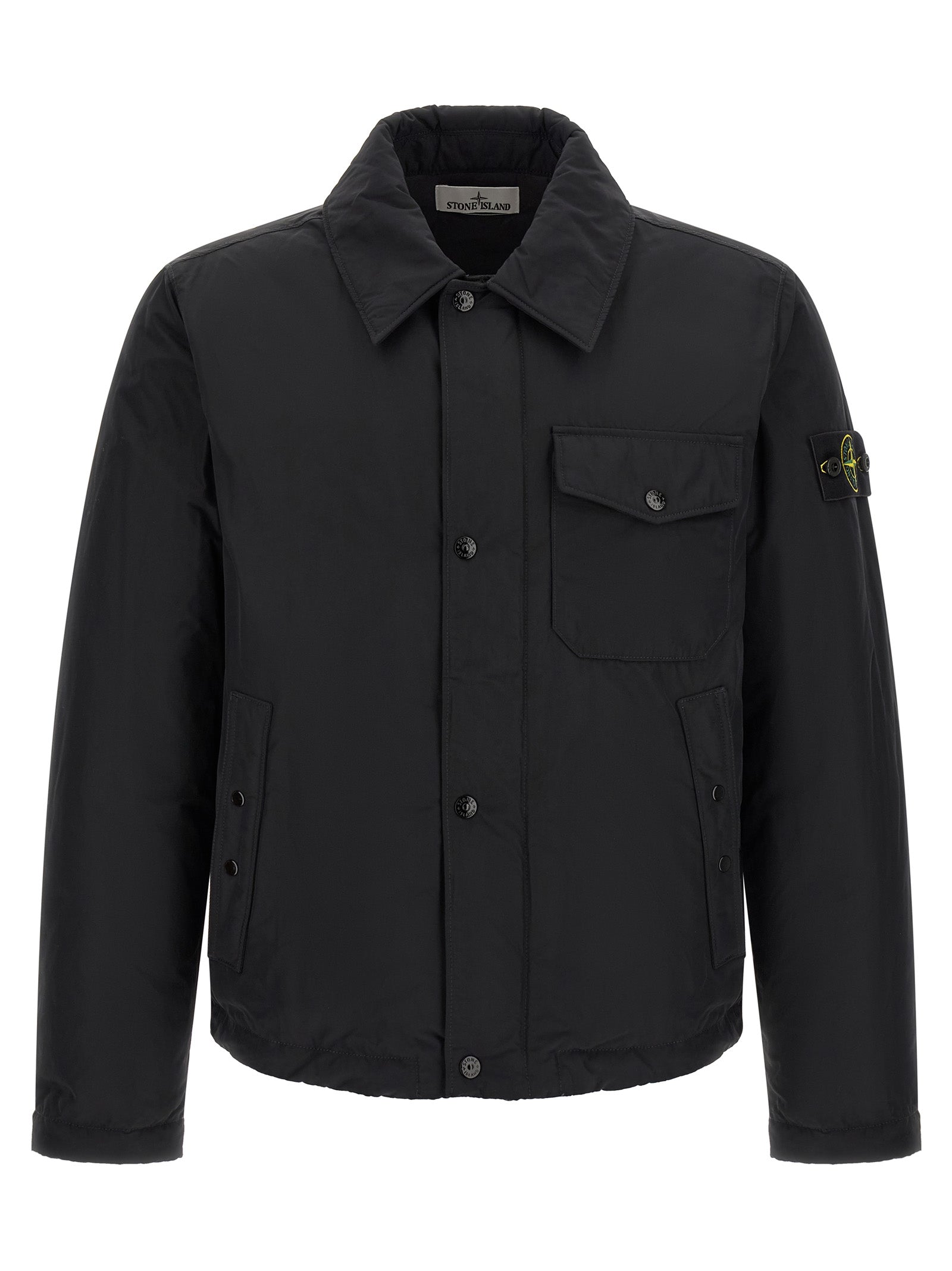 Schwarze Jacke aus Polyester