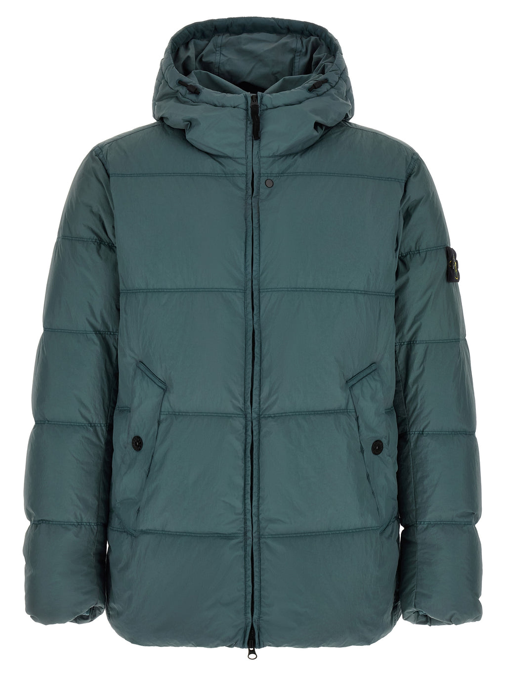 Zweifarbige lange Jacke aus Polyamid 339859