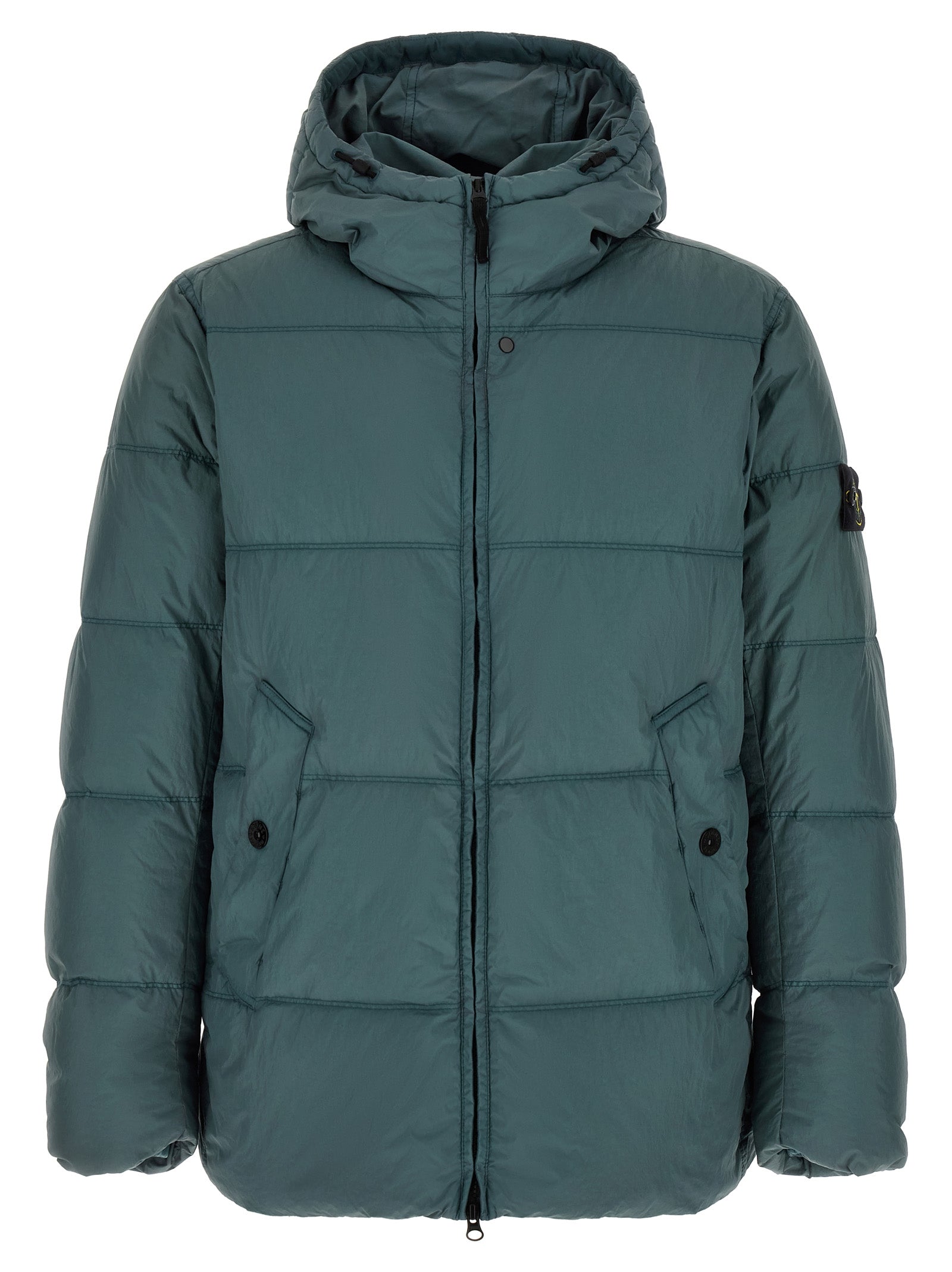 Zweifarbige lange Jacke aus Polyamid 339859