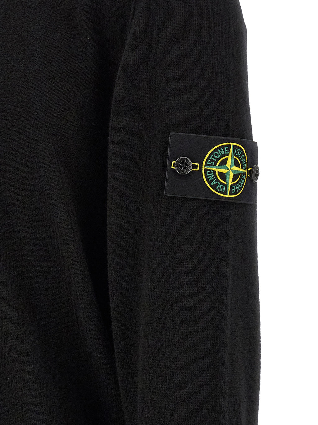 Schwarzes Poloshirt aus Wolle