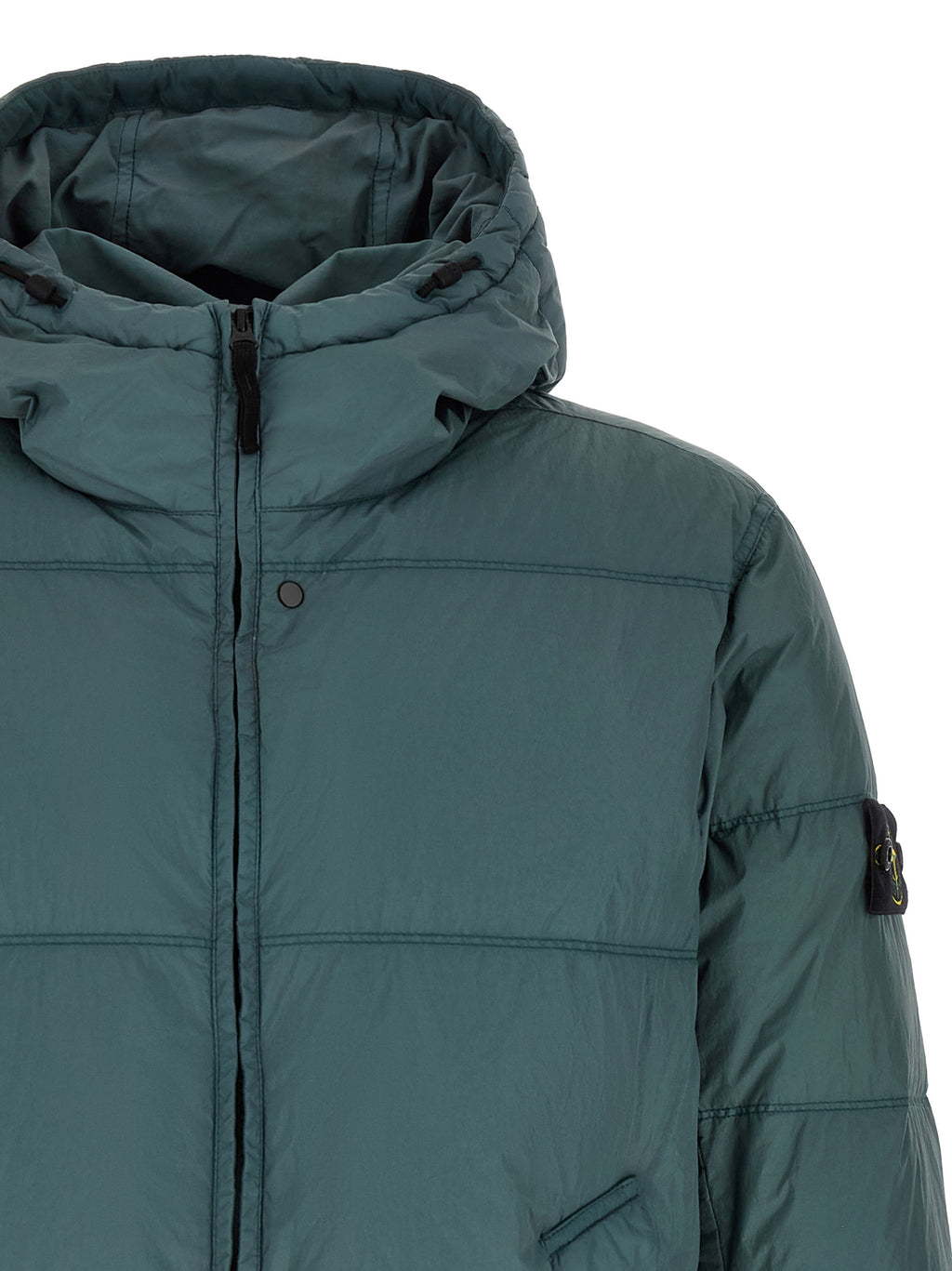 Zweifarbige lange Jacke aus Polyamid 339859