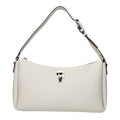Graue Schultertasche aus Leder