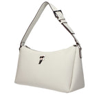 Graue Schultertasche aus Leder