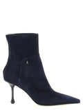 Blaue Stiefeletten aus Leder