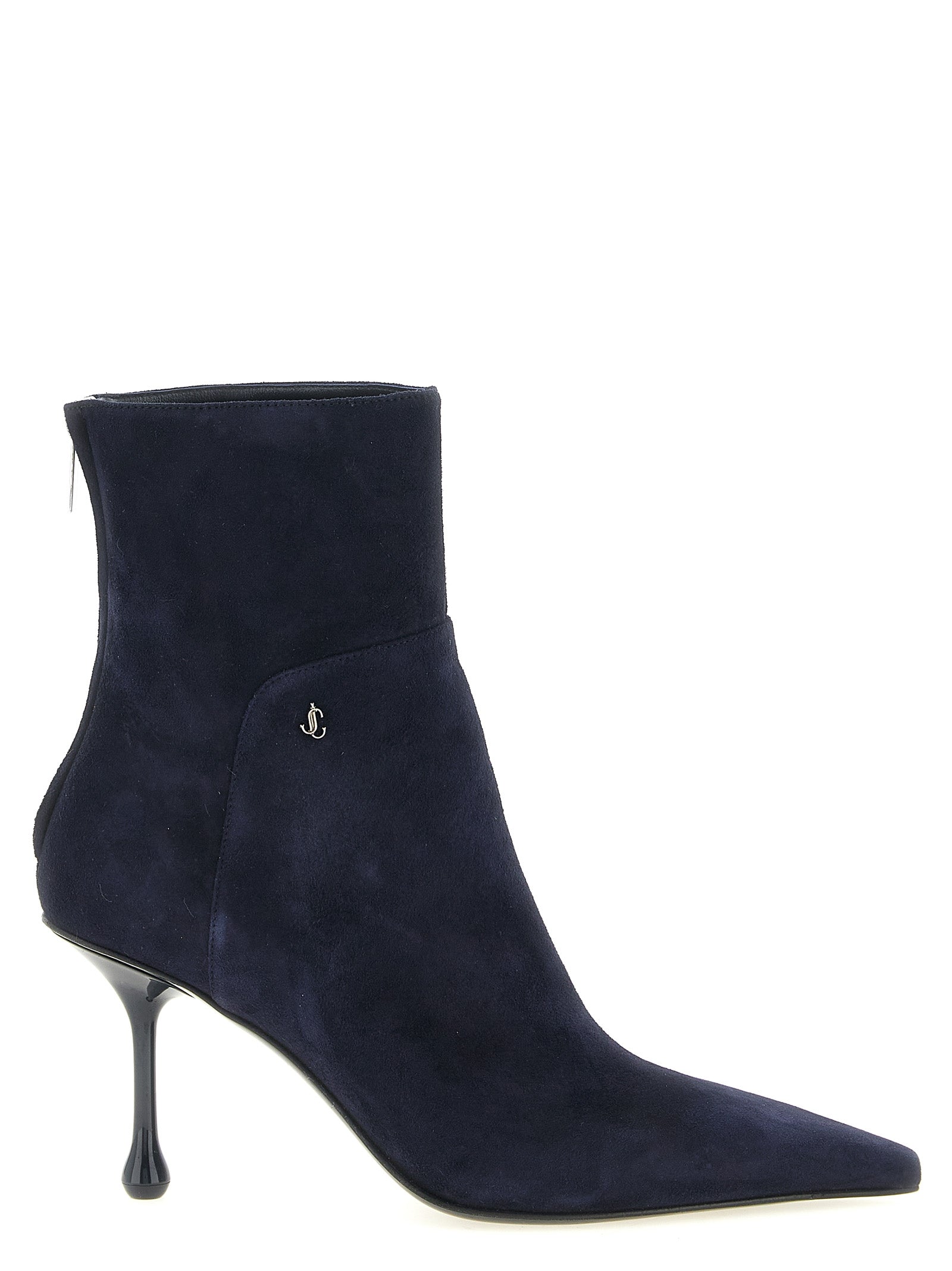 Blaue Stiefeletten aus Leder