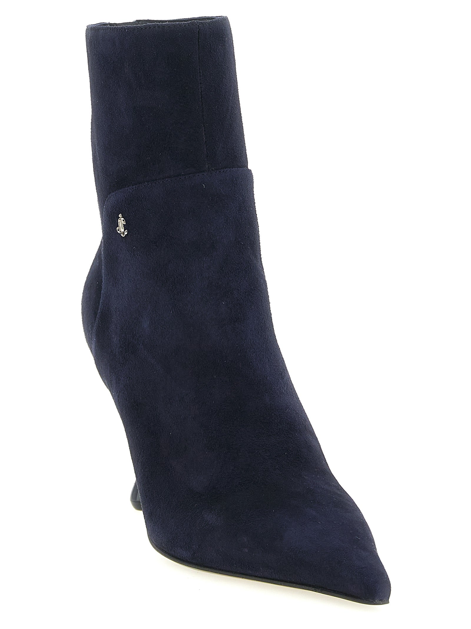 Blaue Stiefeletten aus Leder