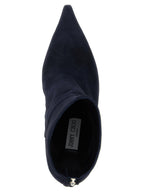 Blaue Stiefeletten aus Leder