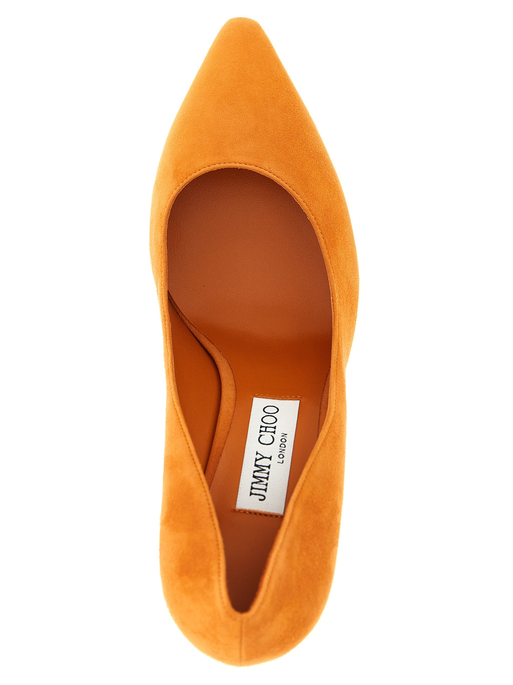 Orangefarbene Pumps aus Leder