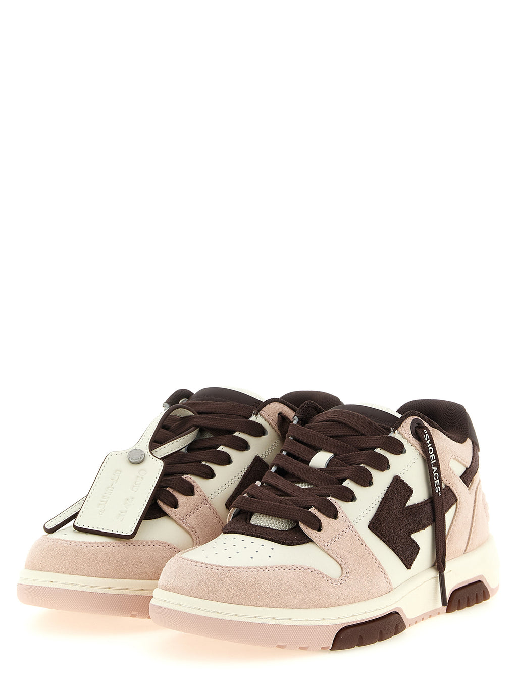 Mehrfarbige Low-Top-Sneaker aus Leder