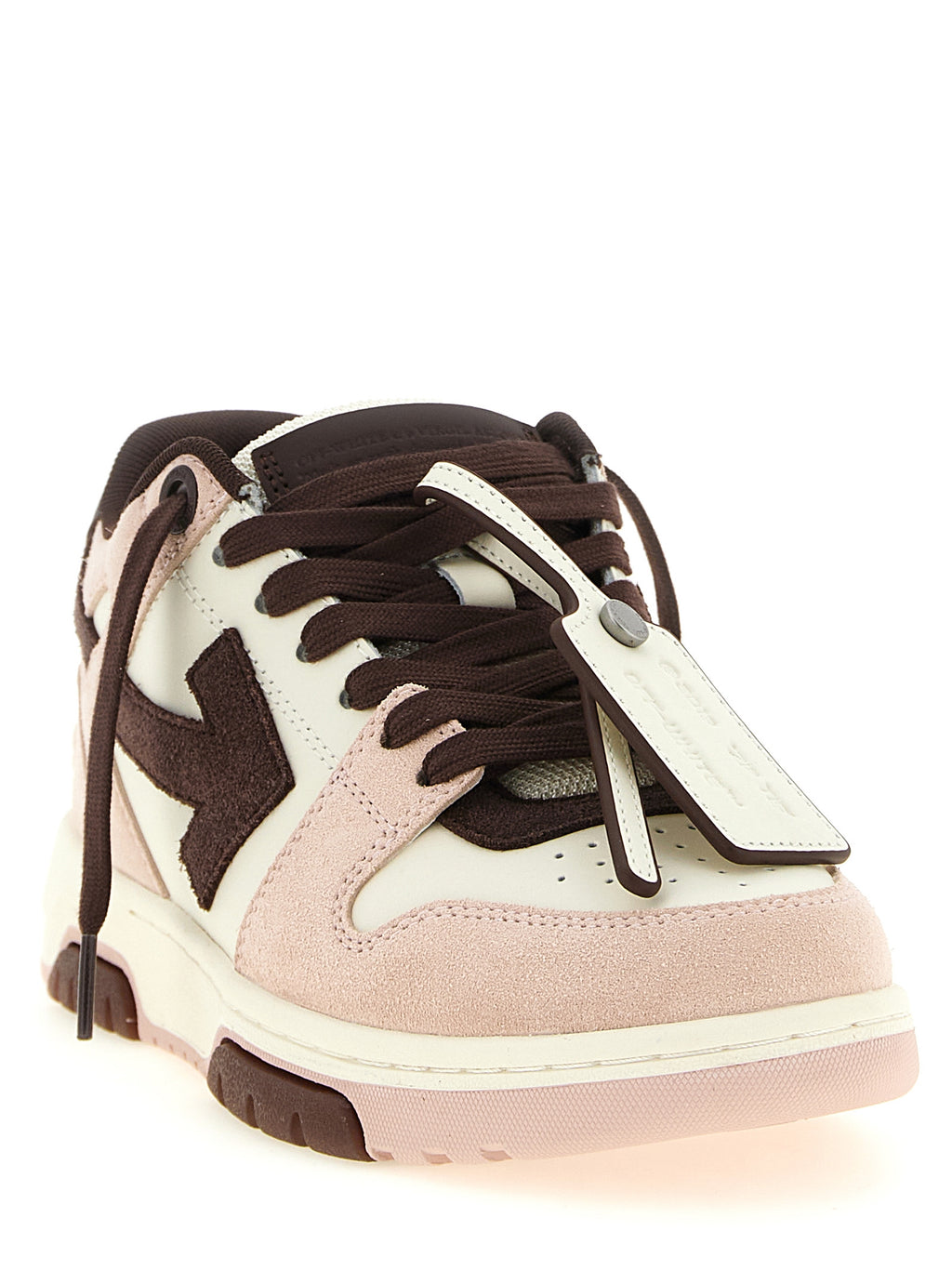 Mehrfarbige Low-Top-Sneaker aus Leder