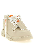 Beige Sneaker aus Kunststoff