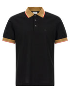Schwarzes Poloshirt aus Baumwolle