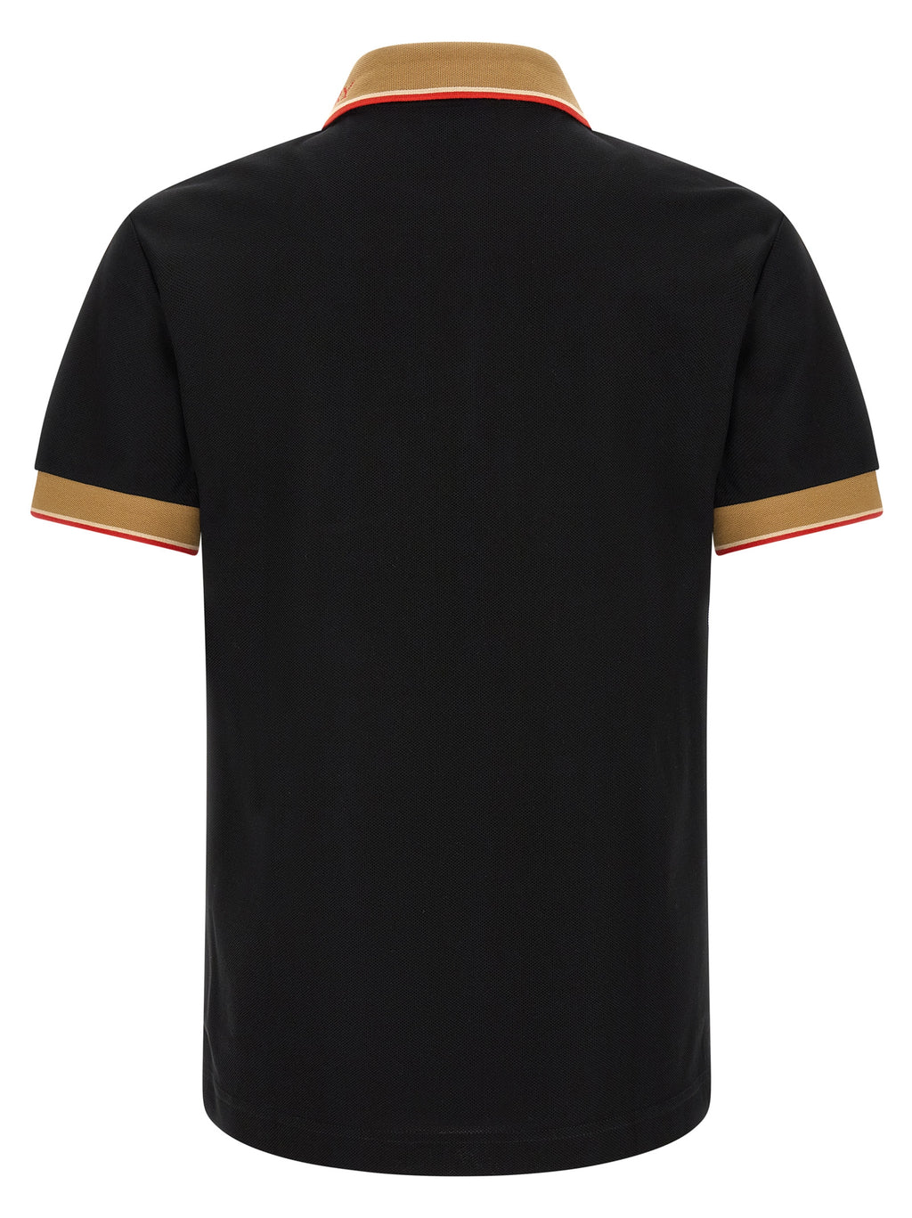 Schwarzes Poloshirt aus Baumwolle