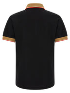 Schwarzes Poloshirt aus Baumwolle