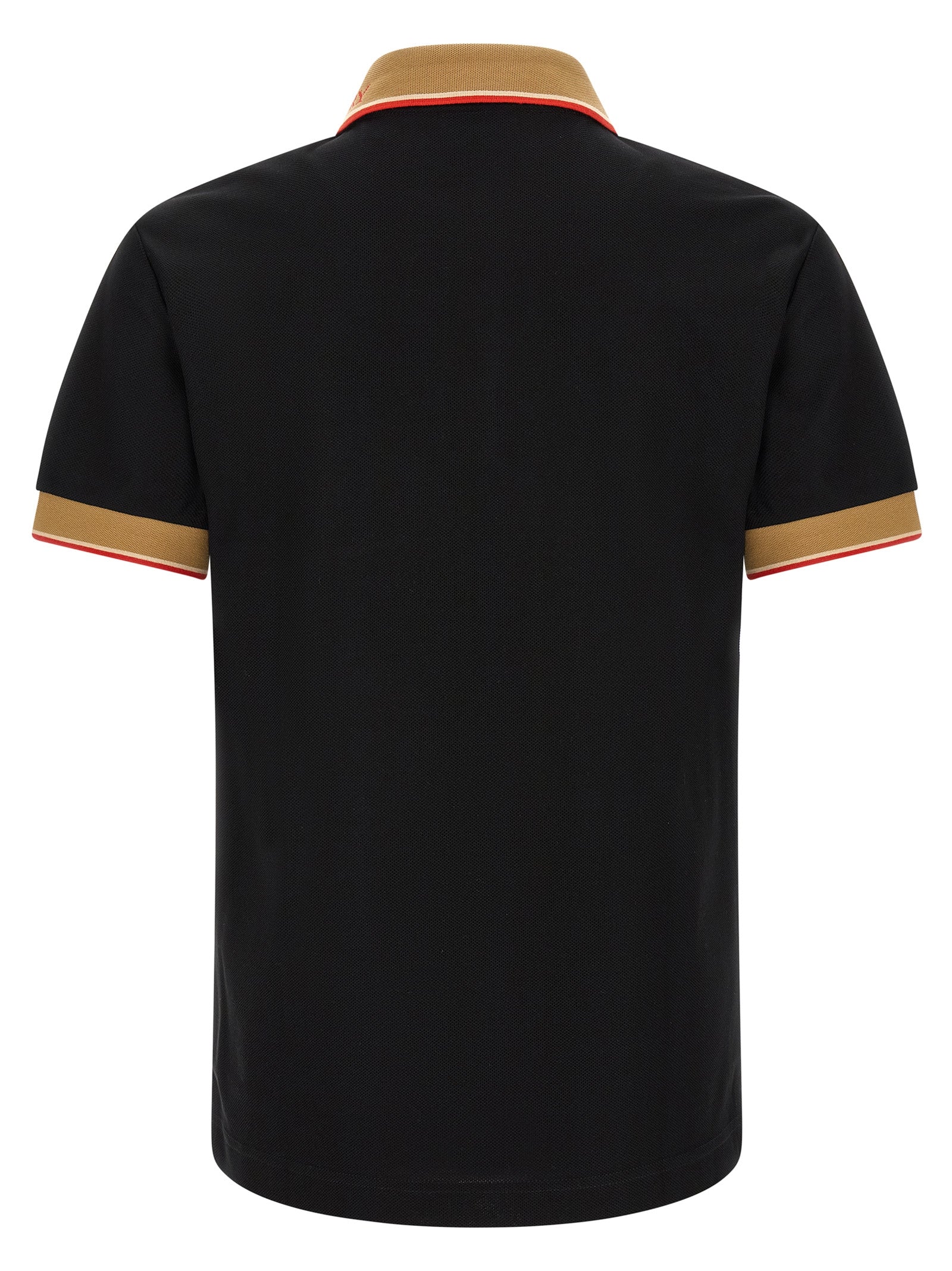Schwarzes Poloshirt aus Baumwolle