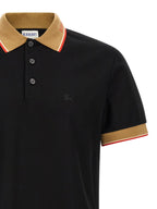 Schwarzes Poloshirt aus Baumwolle