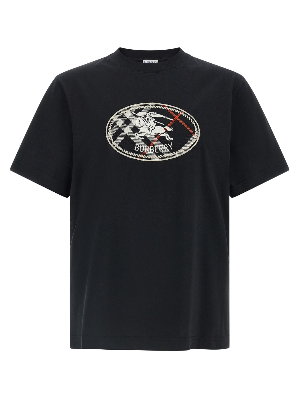 Schwarzes T-Shirt aus Baumwolle