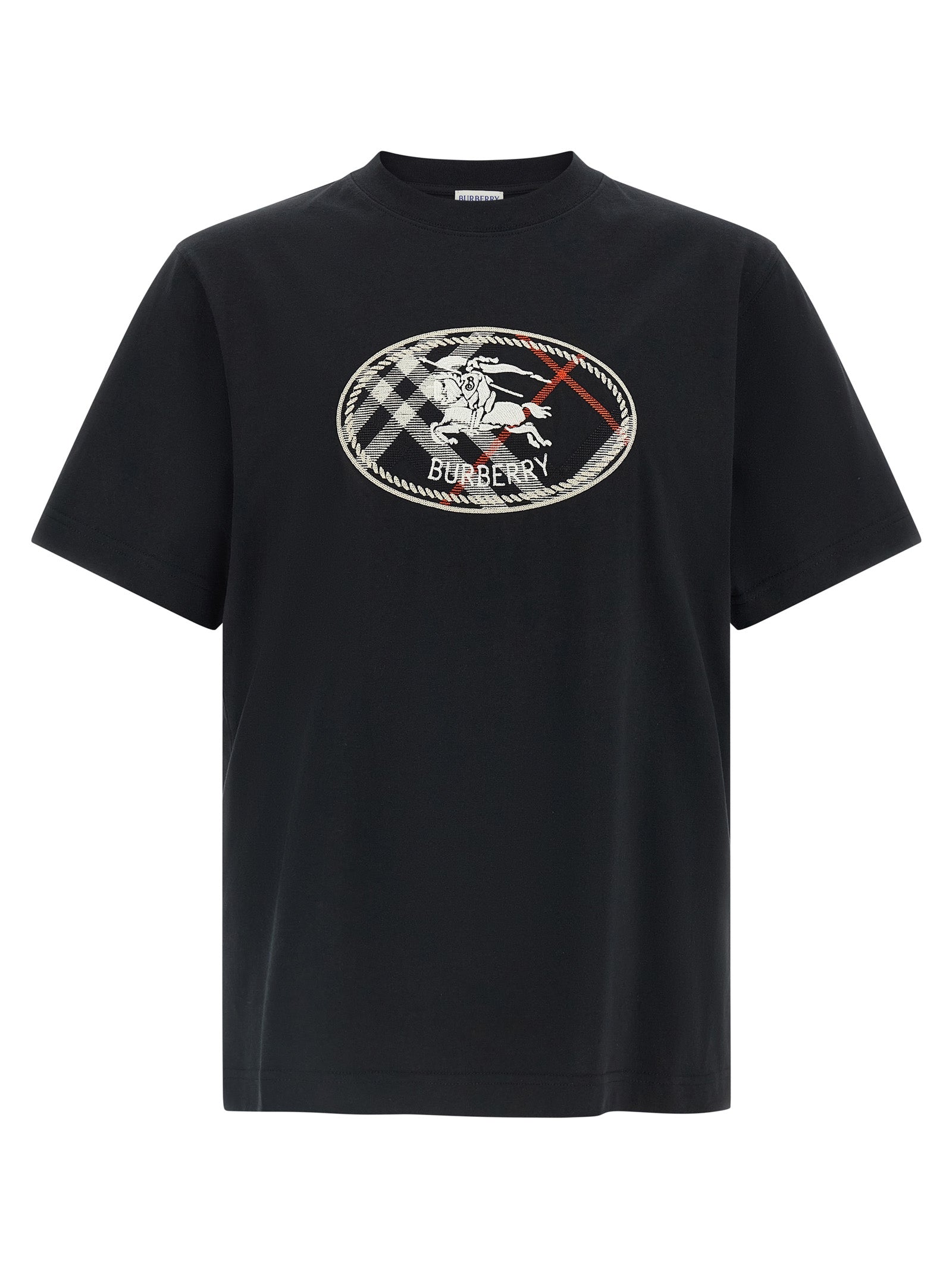 Schwarzes T-Shirt aus Baumwolle
