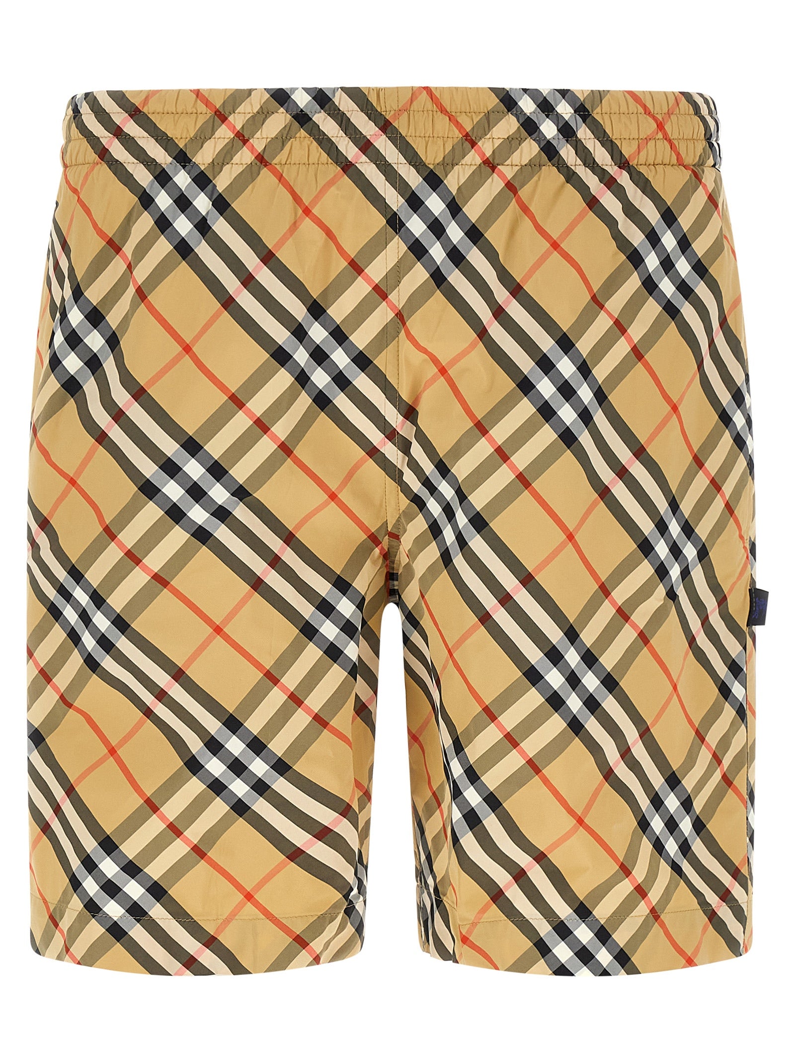 Beige Badeshorts aus Polyamid
