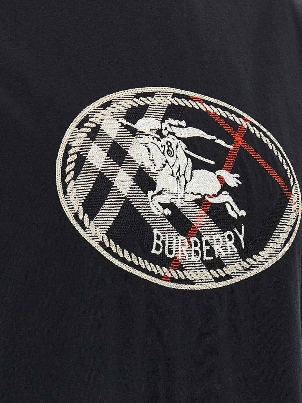 Schwarzes T-Shirt aus Baumwolle