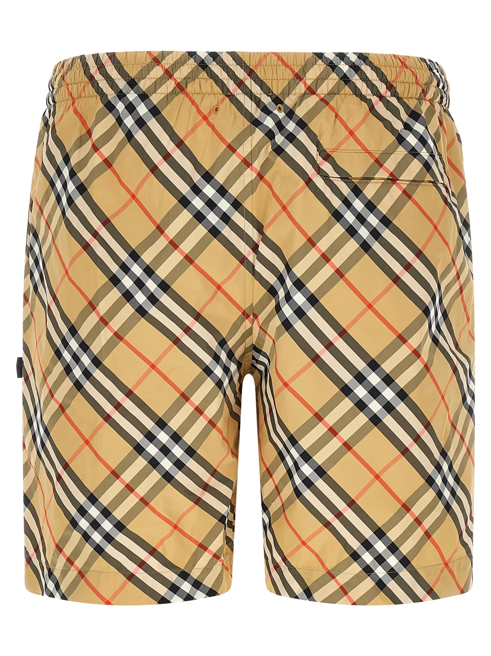 Beige Badeshorts aus Polyamid
