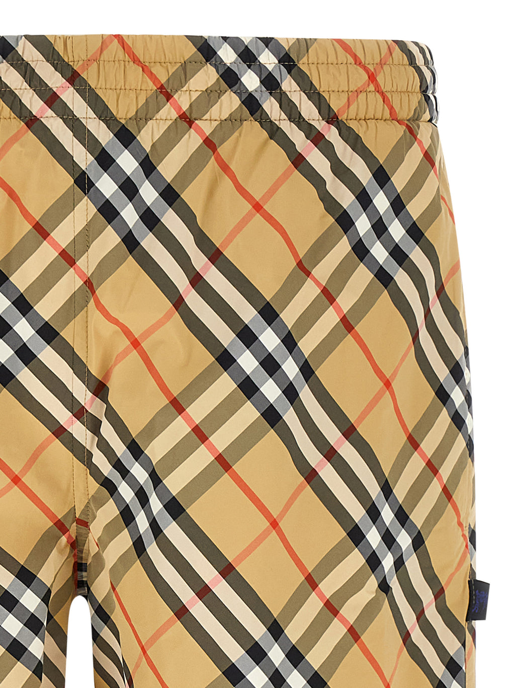 Beige Badeshorts aus Polyamid