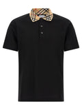 Schwarzes Poloshirt aus Baumwolle