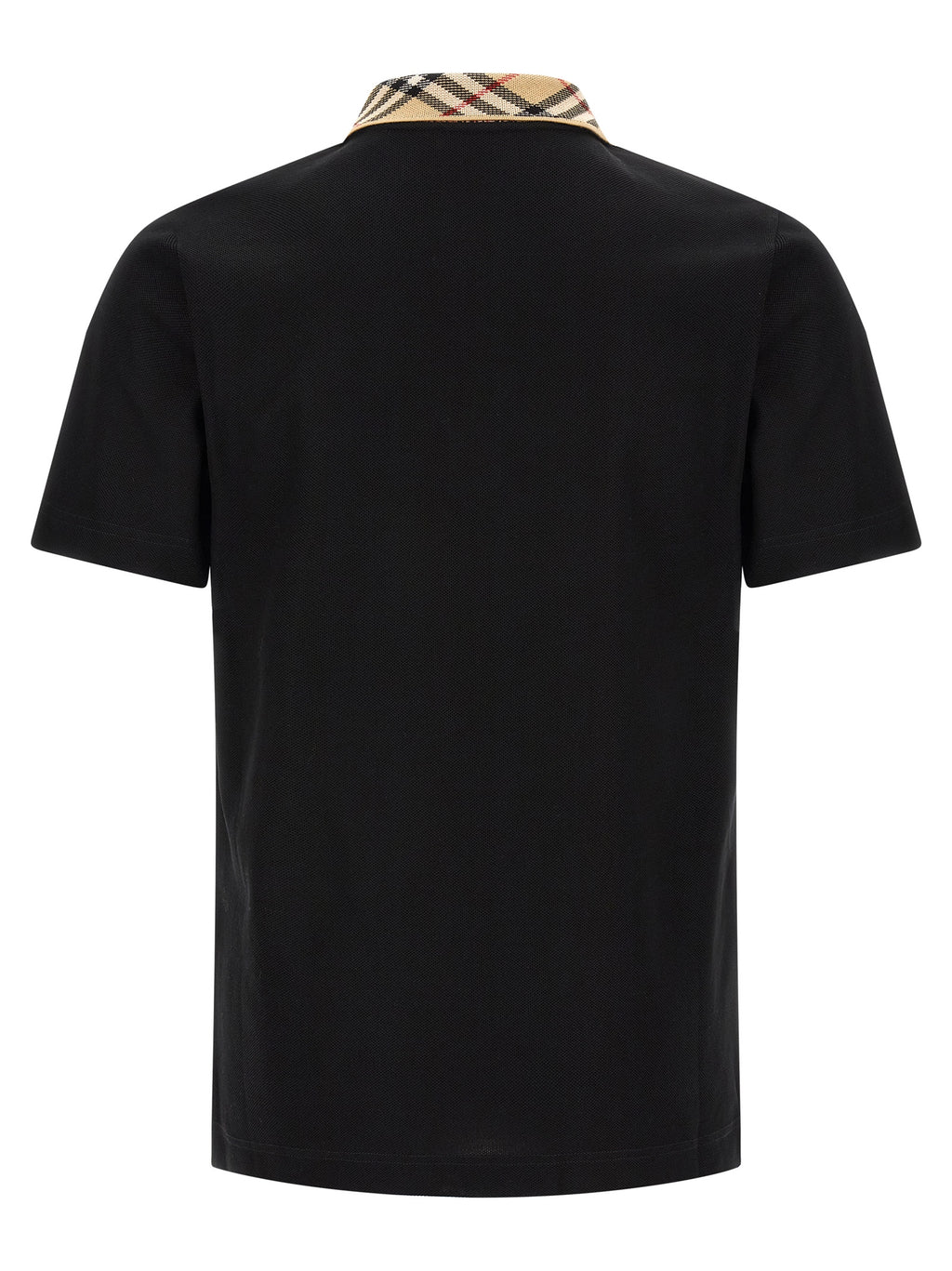 Schwarzes Poloshirt aus Baumwolle