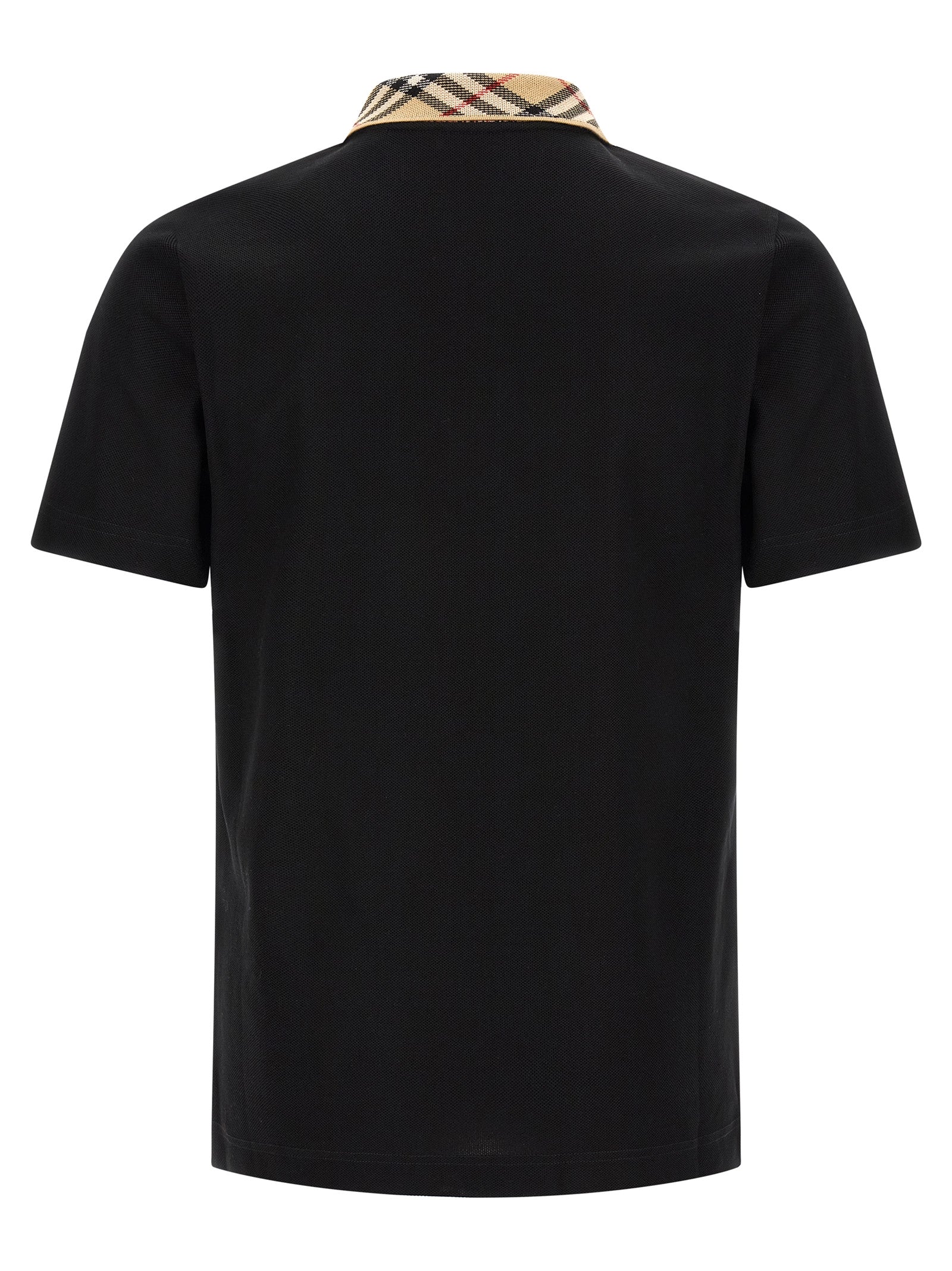 Schwarzes Poloshirt aus Baumwolle