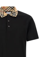Schwarzes Poloshirt aus Baumwolle