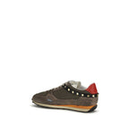 Braune Low-Top-Sneaker aus Nylon