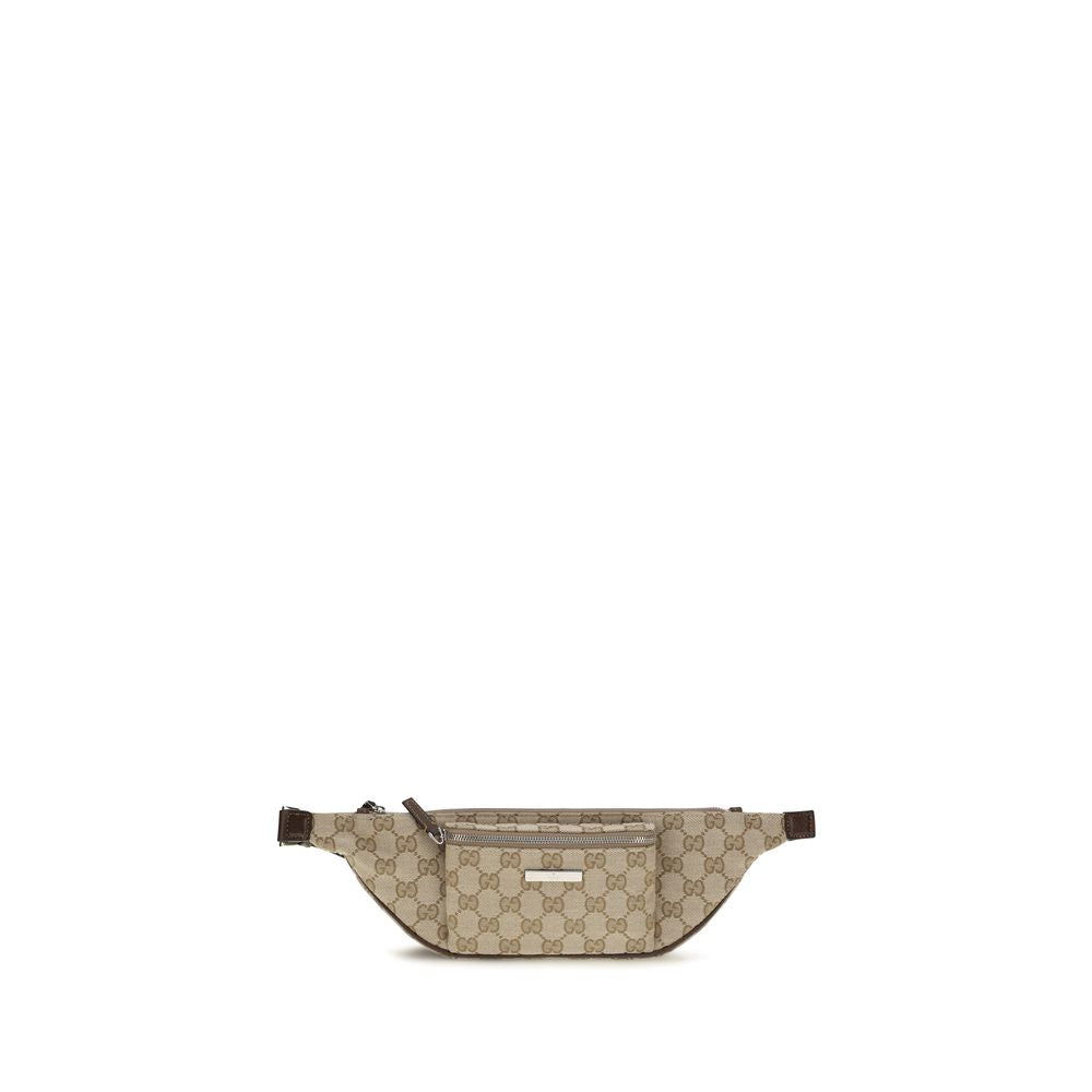 Beige Stoff-Schultertasche Gucci