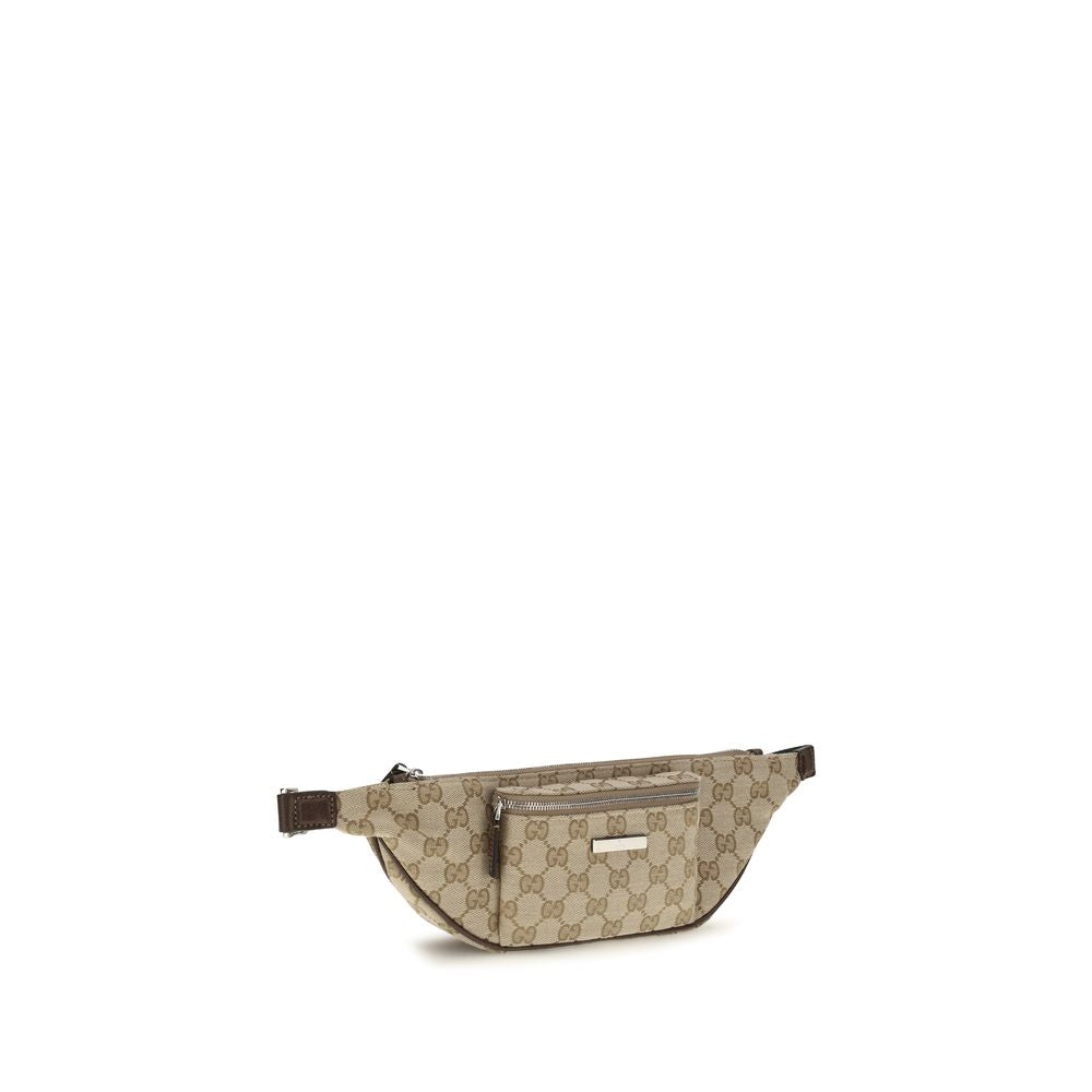 Beige Stoff-Schultertasche Gucci