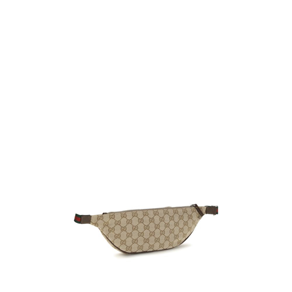 Beige Stoff-Schultertasche Gucci