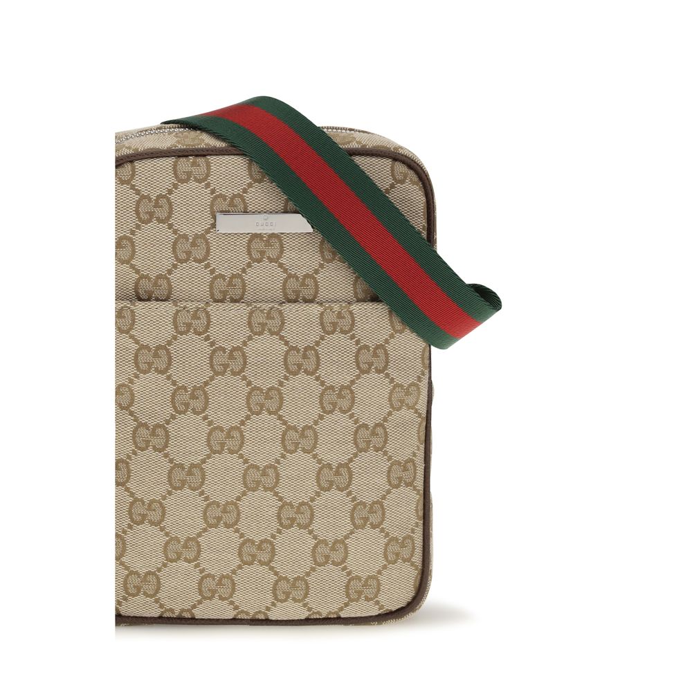 Beige Stoff-Schultertasche Gucci