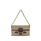 Beige Stoff-Schultertasche Gucci