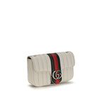 Weiße Lammleder Schultertasche Ovis Aries Gucci