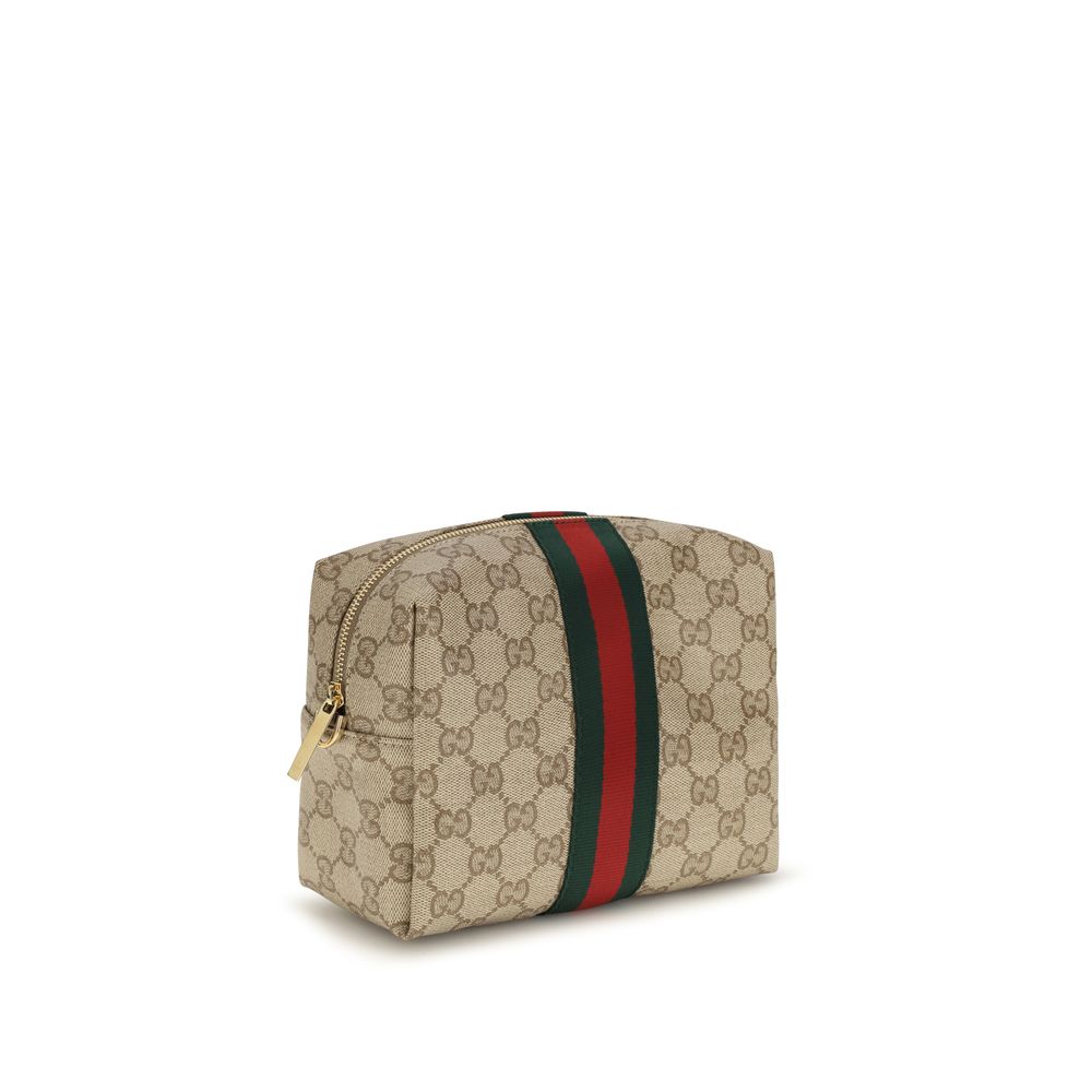 Beige Stoff-Schultertasche Gucci