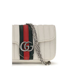 Weiße Lammleder Schultertasche Ovis Aries Gucci