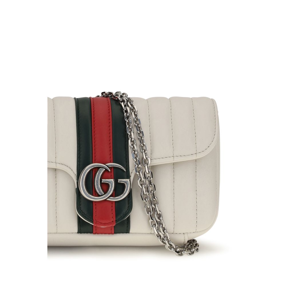 Weiße Lammleder Schultertasche Ovis Aries Gucci