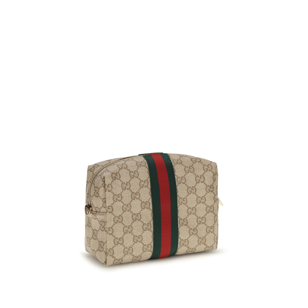 Beige Stoff-Schultertasche Gucci