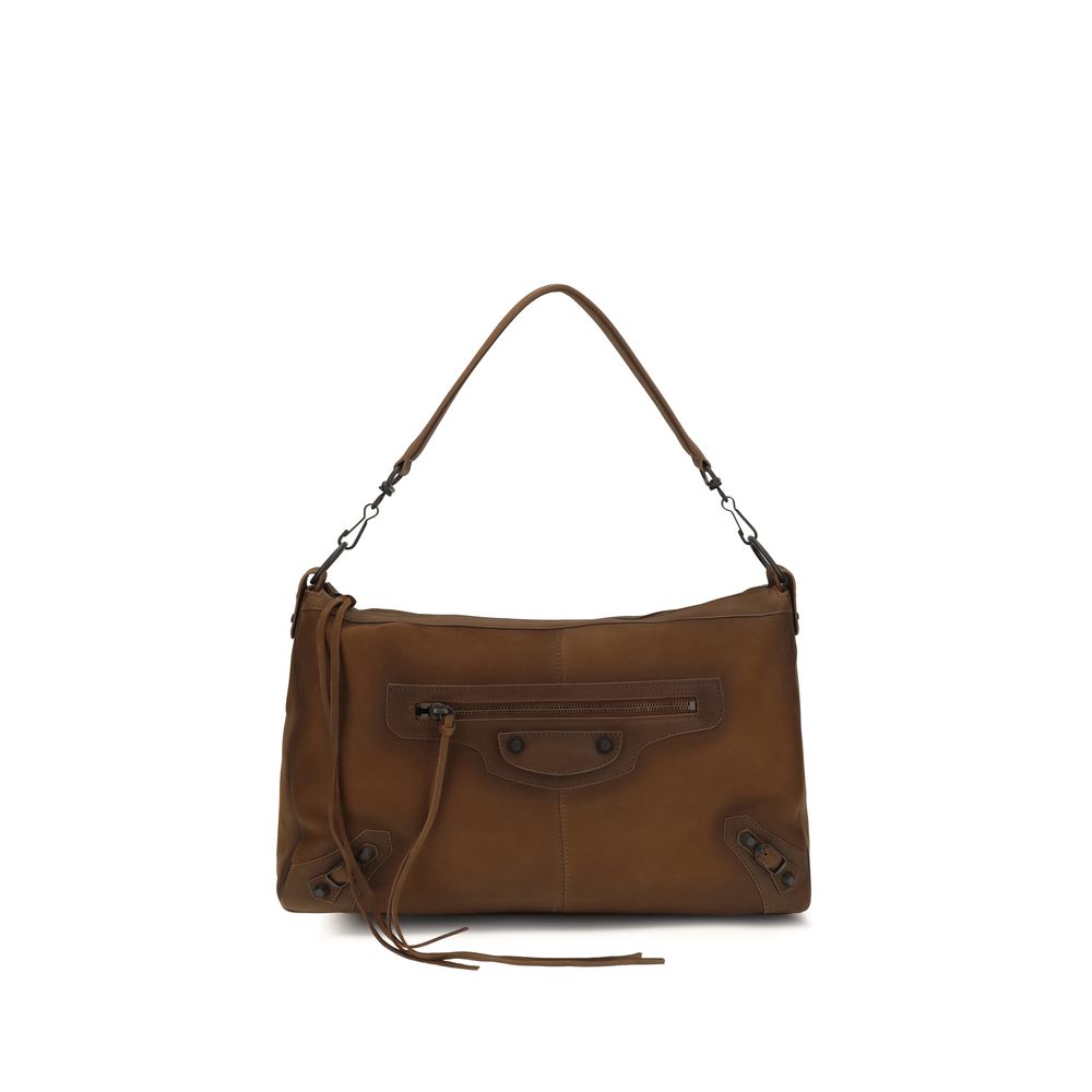 Schultertasche aus braunem Lammleder Ovis Aries