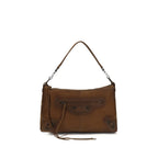 Schultertasche aus braunem Lammleder Ovis Aries