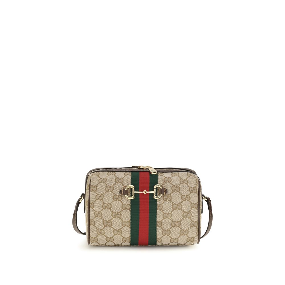 Beige Stoff-Schultertasche Gucci