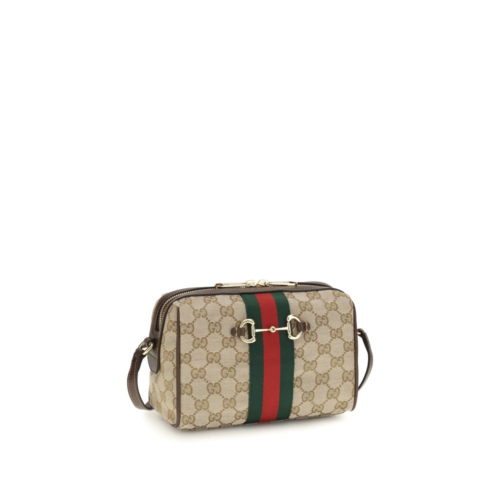 Beige Stoff-Schultertasche Gucci