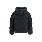Schwarze Daunenjacke aus Gänsedaunen, durchgehend